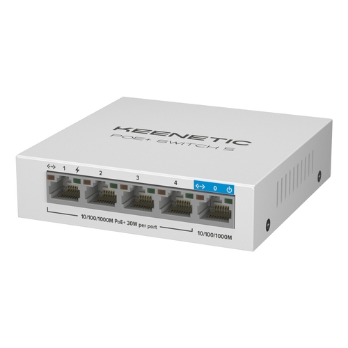 [135722] Keenetic PoE Switch 5 - Switch Switch - 5xRJ5 1Gbps (4xPoE) - 802.3af/at