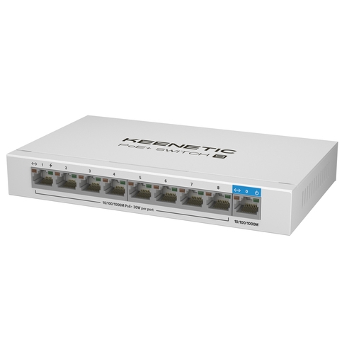 [135723] Keenetic PoE Switch 9 - Switch Switch - 9xRJ5 1Gbps (8xPoE) - 802.3af/at